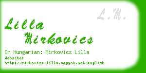 lilla mirkovics business card